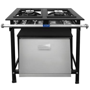 Imagem de Fogão Industrial 2 Bocas 30x30 Baixa Pressão P7 com Forno JCN