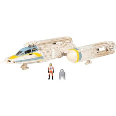 Imagem de STAR WARS Micro Galaxy Squadron Gold Leader's Y-Wing - 5-Inch Starfighter Class Vehicle with 1-Inch Jon Vander & R2-BHD Micro Figure Accessories