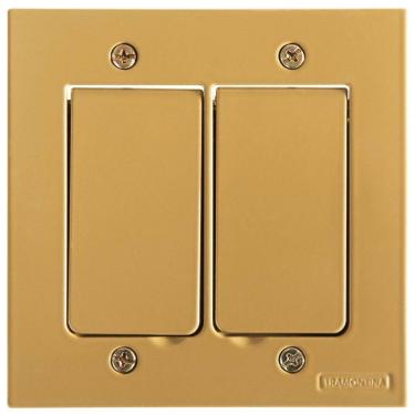 Imagem de Tampa 2 Postos 4x4 Para Piso Tramontina Modular Dourada