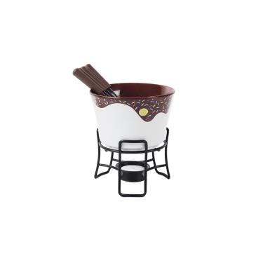 Imagem de Aparelho De Fondue Brinox Fondue 7 Peças Chocolate Cerâmica