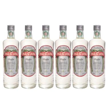 Imagem de Kit 6 Cachaças Prata Paratiana 700 ml Artesanal Premium Premiada Paraty Destilada Presente Natal Drink Pinga Envelhecida Premium