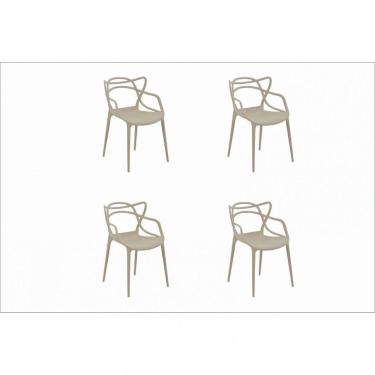Imagem de Kit 4 Cadeiras Allegra Rivatti Nude