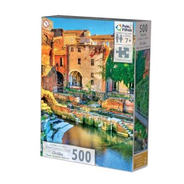 Imagem de Qubra-Cabeça 500 Peças - Sicilia Teatro Grego de Catania
