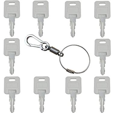 Imagem de KeyPower (10) G391 Chaves RV Motorhome Trailer Trailer RV Padrão Bagagem Porta Substituição Compatível com Global Link, Fastec, Bauer, Lippert Components, Montana