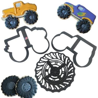 Imagem de Monster Truck Overland e Off-Road 4WD com cortadores de biscoito de pneu (pacote com 3)