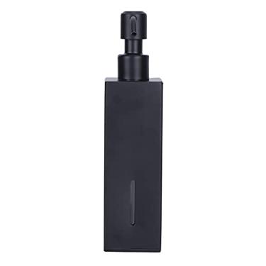 Imagem de Dispensador de shampoo e condicionador Hedorance 200ml recarregável garrafa de chuveiro quadrada dispensador de bomba de aço inoxidável para chuveiro, preto