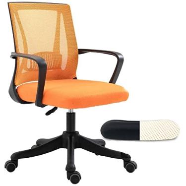 Imagem de Cadeira de escritório confortável de malha ajustável almofada de látex embutida cadeira de mesa de computador com apoio lombar cadeira de conselho executivo para escritório, sala de reuniões, moldura