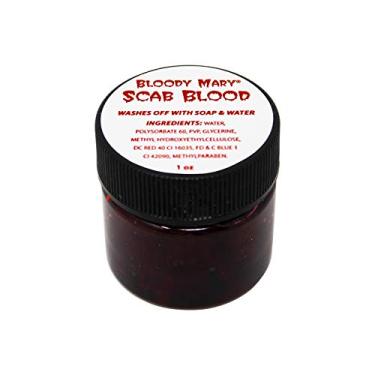 Imagem de BLOODY MARY Fake SCAB Blood Make Up Body Paint - 1 oz small - For Cosplay, Horror Costume, Theater Blood, Vampire Accessories, Scary Things - Skin Friendly Washable Looks Realistic Thick Blood