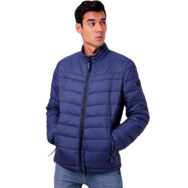 Imagem de Jaqueta Replay Masculina Nylon Matelassê Azul Escuro-Masculino
