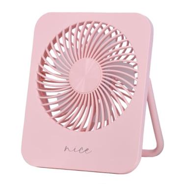 Imagem de Sireck Ventilador de mesa operado por bateria, ventilador recarregável USB de 2000 mAh, 4 velocidades ajustáveis de inclinação de 180° mini ventilador pessoal ultrafino para casa, desktop,