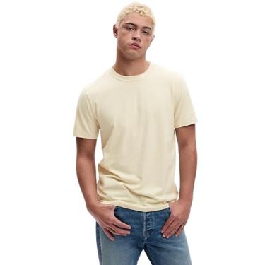 Imagem de GAP Camiseta masculina de gola redonda macia para o dia a dia, Chino, G