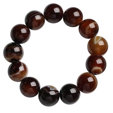 Imagem de Pulseira de ágata musgo natural 16 mm Contas de Buda Pedras de Chakra Pulseira Carnelian Feng Shui para homens Mulheres Estilo de férias Ornamento de meditação Reiki Cura Riqueza espiritual Bem-estar