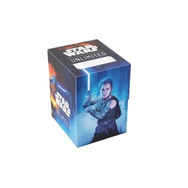 Imagem de Gamegenic Star Wars Unlimited SOFT CRATE - Full-Color Printed & Officially Licensed Durable Deck Box, Holds 60 Double-Sleeved Cards, Perfect for TCGs and LCGs, Rey/Kylo Ren Design, Made