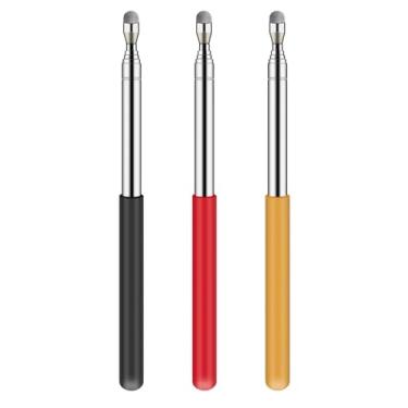 Imagem de Bastão telescópico para leitura de professores de sala de aula, crianças, ponteiro retrátil com caneta stylus para telas sensíveis ao toque, ponteiros de apresentação extensíveis, itens essenciais