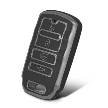 Imagem de WORCAS Capa de chaveiro TPU macio premium padrão prata compatível com Kia 2014-2019 Cadenza, 2015-2018 K900 K7 K9 (prata-cinza)