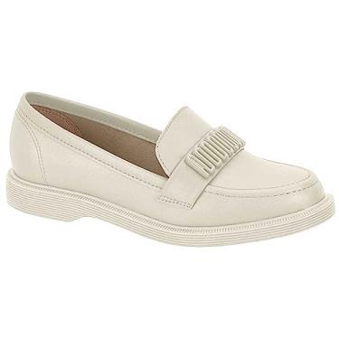 Imagem de Mocassim Loafer Tratorado Napa Branco Off Moleca 5666.106