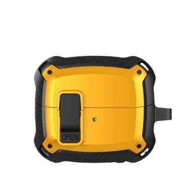 Imagem de Pacote com 2 capas de segurança para Samsung Galaxy Buds 3 Pro Buds3 capa à prova de choque Funda com gancho, amarelo