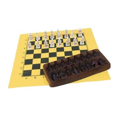 Imagem de kowaku Conjunto de jogo de tabuleiro de, jogo de tabuleiro clássico, cavalos de terracota de artesanal para o natal, ação de graças, ideia de