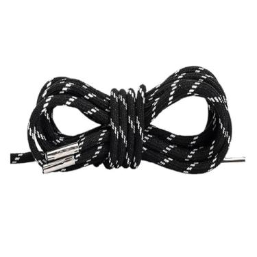Imagem de Elastic Laces Sneakers For Sport Shoelaces Rubber Band For Casual Shoes Outdoor Leisure Round Shoestring Accessories(Black white)