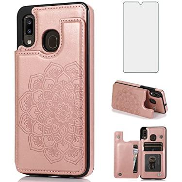 Imagem de Asuwish Compatível com Samsung Galaxy A10s e protetor de tela de vidro temperado, compartimento para cartão, suporte de suporte, capas de telefone flip para Glaxay Note20 Plus 5G Glaxay Galaxies A10x