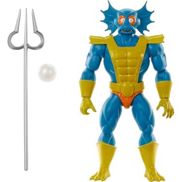 Imagem de Brinquedo Masters of the Universe Origins, boneco da coleção Mer-Man Cartoon Collection, vilão motu aquático de 14 cm, acessórios e mini-quadrinhos