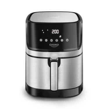Imagem de Fritadeira Air Fryer Dako Digital 5l 1700w Preto com Inox 127v, Preto 