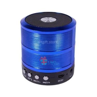Imagem de Mini Speaker Caixa De Som Bluetooth Ws-887 Azul - T Gift