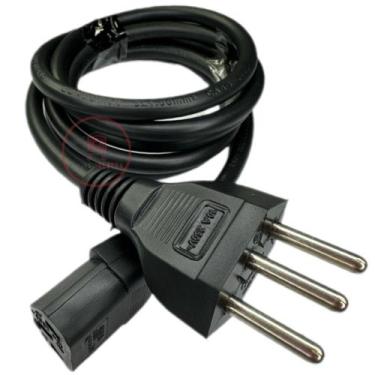 Imagem de Cabo de Força Tripolar Reforçado Bitola 3x1mm e Plug de 10A para Panel