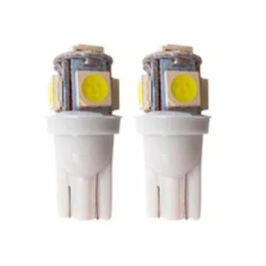 Imagem de Par Lâmpada Automotiva Pingão Torre T10 5led12v Super Branca - VELOX P