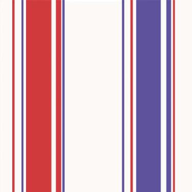 Imagem de Papel De parede Para Quartos E Sala listrado Azul Branco E Vermelho - 