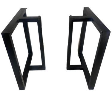 Imagem de Pé De Mesa Em Aço Carbono - Formato T - 75 X 60 Kit Com 2 - Álamo