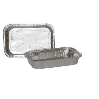 Imagem de 100 un Bandeja De Alumínio Marmitex 1000ml Com Tampa - T170