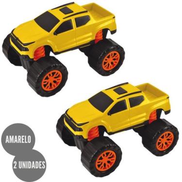 Imagem de 2 Caminhonete Amarelo Sara X Brinquedo Infantil Criança - Omotcha