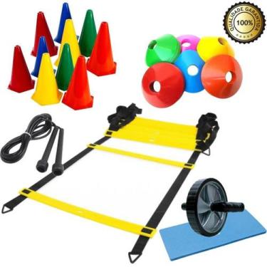 Imagem de Kit Agilidade C Escada De Agilidade+Cones+Pratos+Corda+Roda - Infinity