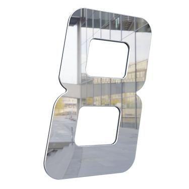 Imagem de Numero 130mm prata espelhado - 8 - metalmidia