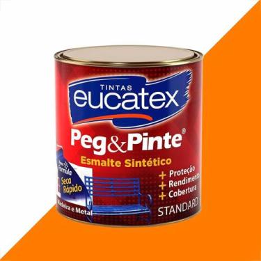 Imagem de Tinta esmalte sintetico eucatex 900ml laranja brilhante peg pinte