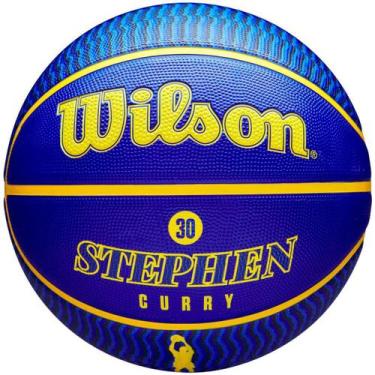 Imagem de Bola De Basquete NBA Player Icon Outdoor Curry Size 7 Wilson, Azul