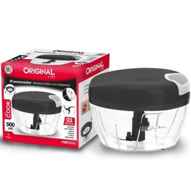 Imagem de Processador De Alimentos Manual A Corda Com 3 Laminas De Inox Cook Pre