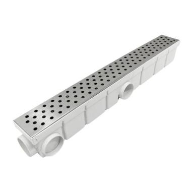 Imagem de Ralo Externo Quintal 6x50 Inox 304 Perfurado Bol Cocho Branco - Ficone