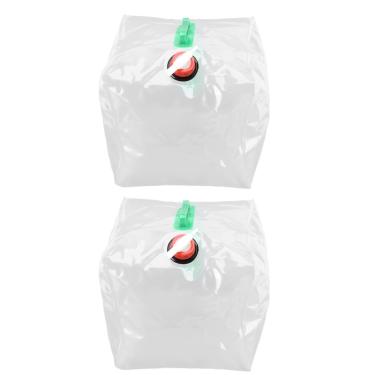 Imagem de Balde de água, bolsa dobrável de armazenamento de água leve e transparente para acampamento, pesca, caminhadas