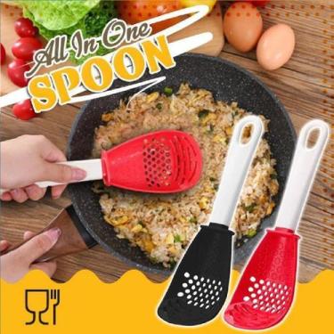Imagem de 10 Colheres Escumadeira Ralador Amassador All in One 6em1 - Inter
