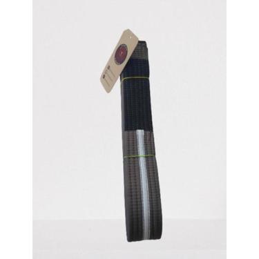 Imagem de Faixa com Listra e Ponta Preta para Jiu-jitsu - Glulan kimonos, Cinza 