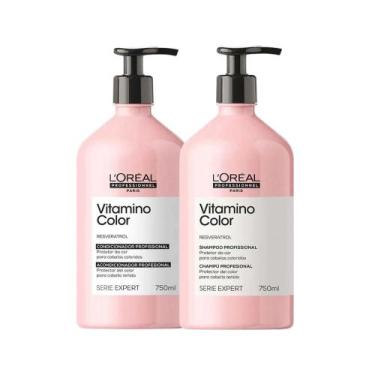 Imagem de Kit Sh + Cond LOréal Professionnel Resveratrol Vitamino Color 750ml - 