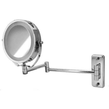 Imagem de Espelho Articulado 360º Com Luz Led Aumento 5x Maquiagem Top - Uny Hom