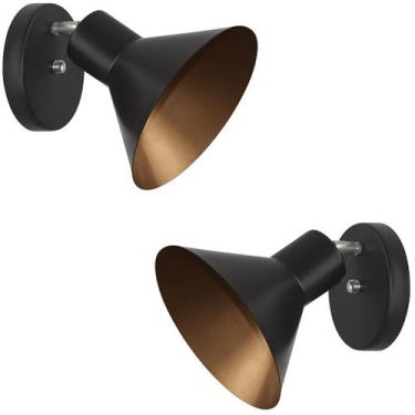 Imagem de Kit 2 Arandelas Articulada Retro Tenesse Aluminio Preto - MARRYLUZ