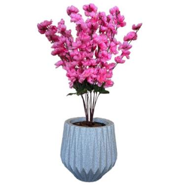 Imagem de Flor Cerejeira Pessegueiro Artificial + Vaso Polietileno  - Flor Imp
