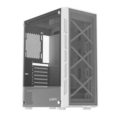 Imagem de Gabinete Gamer Alseye Vortex, Mid-Tower, Lateral de Vidro, Branco, VOR