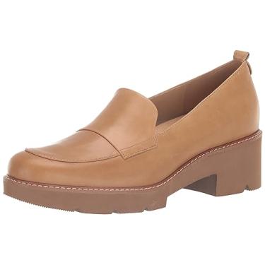 Imagem de Naturalizer Mocassim feminino Darry Slip-On Leve Sola com Salto, Couro marrom caramelo, 11 Narrow