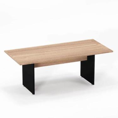 Imagem de Mesa Reunião Pé Painel P25 Pandin 2,6 M Noce Naturale e Preto