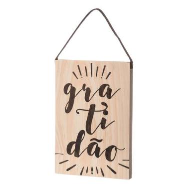 Imagem de Placa Redonda Retangular Madeira Pinus Frase Decoração - Maryland Deco